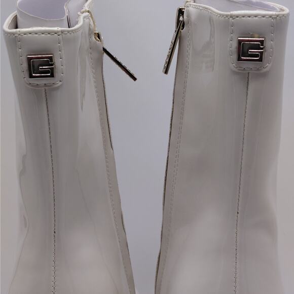 GUESS Byra Platform Ankle Boots Womens 7.5 Ivory Retro 70's Block High Heel Gogo - Picture 11 of 14